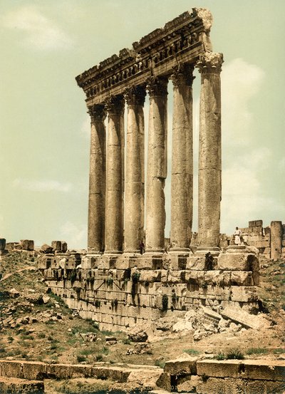 Peristyle of the Temple of Jupiter, Baalbek by Swiss Photographer
